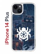 Чехол-накладка iPhone 14 Plus Kruche Print Комикс Паук 2