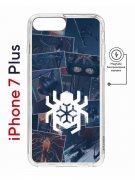 Чехол-накладка Apple iPhone 7 Plus (626141) Kruche PRINT Комикс Паук 2