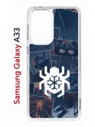 Чехол-накладка Samsung Galaxy A33 (630895) Kruche PRINT Комикс Паук 2