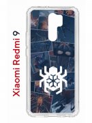 Чехол-накладка Xiaomi Redmi 9 (588934) Kruche PRINT Комикс Паук 2