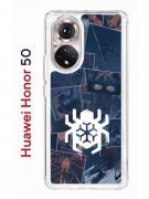 Чехол-накладка Huawei Honor 50 (610635) Kruche PRINT Комикс Паук 2