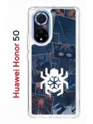 Чехол-накладка Huawei Honor 50 (610635) Kruche PRINT Комикс Паук 2
