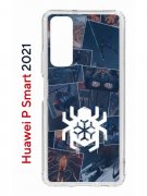 Чехол-накладка Huawei P Smart 2021 (594564) Kruche PRINT Комикс Паук 2