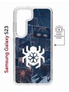 Чехол-накладка Samsung Galaxy S23 (634253) Kruche PRINT Комикс Паук 2