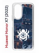Чехол-накладка Huawei Honor X7  (638390) Kruche PRINT Комикс Паук 2
