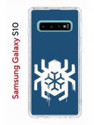 Чехол-накладка Samsung Galaxy S10 Kruche Print Лого Северный Паук