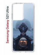 Чехол-накладка Samsung Galaxy S21 Ultra (594675) Kruche PRINT Мара 2