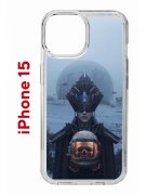 Чехол-накладка Apple iPhone 15 (641578) Kruche PRINT Мара 2