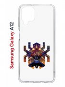 Чехол-накладка Samsung Galaxy A12 (594609) Kruche PRINT Зубков Паук