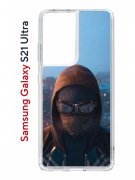Чехол-накладка Samsung Galaxy S21 Ultra (594675) Kruche PRINT Северный Паук