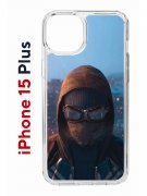 Чехол-накладка Apple iPhone 15 Plus (641587) Kruche PRINT Северный Паук