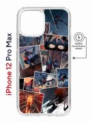 Чехол-накладка iPhone 12 Pro Max Kruche Magnet Print Комикс Паук