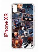 Чехол-накладка Apple iPhone XR (580656) Kruche PRINT Комикс Паук