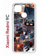 Чехол-накладка Xiaomi Redmi 9C (591325) Kruche PRINT Комикс Паук