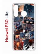 Чехол-накладка Huawei P30 Lite (585137) Kruche PRINT Комикс Паук