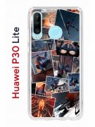 Чехол-накладка Huawei P30 Lite (585137) Kruche PRINT Комикс Паук