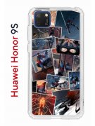 Чехол-накладка Huawei Honor 9S  (588929) Kruche PRINT Комикс Паук