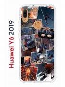 Чехол-накладка Huawei Y6 2019 (580675) Kruche PRINT Комикс Паук