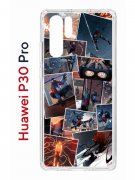 Чехол-накладка Huawei P30 Pro (580674) Kruche PRINT Комикс Паук