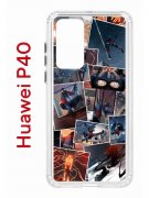 Чехол-накладка Huawei P40 (583862) Kruche PRINT Комикс Паук