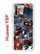 Чехол-накладка Huawei Y8P (588945) Kruche PRINT Комикс Паук