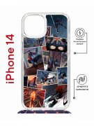 Чехол-накладка Apple iPhone 14  (625960) Kruche PRINT Комикс Паук