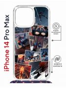 Чехол-накладка Apple iPhone 14 Pro Max (625963) Kruche PRINT Комикс Паук