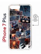 Чехол-накладка Apple iPhone 7 Plus (626141) Kruche PRINT Комикс Паук