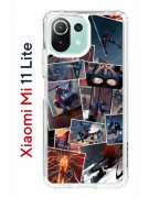 Чехол-накладка Xiaomi Mi 11 Lite (623777) Kruche PRINT Комикс Паук
