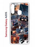 Чехол-накладка Samsung Galaxy A20S (588937) Kruche PRINT Комикс Паук