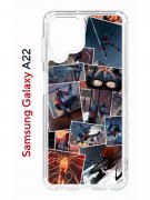 Чехол-накладка Samsung Galaxy A22 4G (606545) Kruche PRINT Комикс Паук