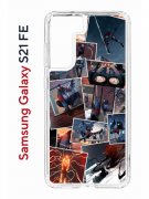 Чехол-накладка Samsung Galaxy S21 FE (612847) Kruche PRINT Комикс Паук