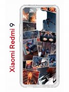 Чехол-накладка Xiaomi Redmi 9 (588934) Kruche PRINT Комикс Паук