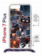 Чехол-накладка Apple iPhone 7 Plus (626142) Kruche PRINT Комикс Паук