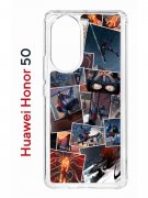 Чехол-накладка Huawei Honor 50 (610635) Kruche PRINT Комикс Паук