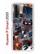 Чехол-накладка Huawei P Smart 2021 (594564) Kruche PRINT Комикс Паук