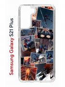 Чехол-накладка Samsung Galaxy S21 Plus (594681) Kruche PRINT Комикс Паук