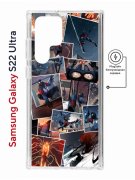 Чехол-накладка Samsung Galaxy S22 Ultra (634252) Kruche PRINT Комикс Паук