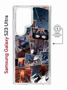 Чехол-накладка Samsung Galaxy S23 Ultra (634255) Kruche PRINT Комикс Паук