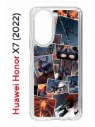 Чехол-накладка Huawei Honor X7  (638390) Kruche PRINT Комикс Паук