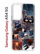 Чехол-накладка Samsung Galaxy A54 5G (638391) Kruche PRINT Комикс Паук