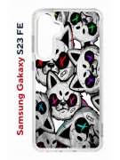 Чехол-накладка Samsung Galaxy S23 FE (646478) Kruche PRINT Angry Cats