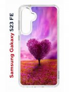 Чехол-накладка Samsung Galaxy S23 FE (646478) Kruche PRINT Pink heart