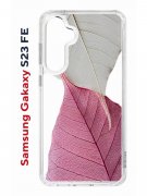 Чехол-накладка Samsung Galaxy S23 FE (646478) Kruche PRINT Pink and white