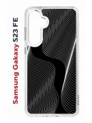 Чехол-накладка Samsung Galaxy S23 FE (646478) Kruche PRINT Line black