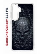 Чехол-накладка Samsung Galaxy S23 FE (646478) Kruche PRINT Череп техно
