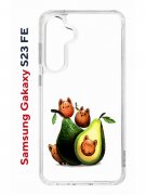 Чехол-накладка Samsung Galaxy S23 FE (646478) Kruche PRINT Авокотики