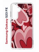 Чехол-накладка Samsung Galaxy S23 FE (646478) Kruche PRINT Сердечки