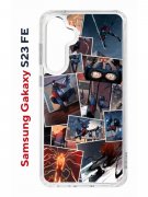 Чехол-накладка Samsung Galaxy S23 FE (646478) Kruche PRINT Комикс Паук