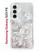 Чехол-накладка Samsung Galaxy S23 FE (646478) Kruche PRINT White roses